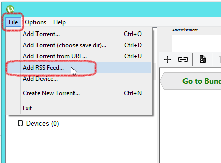 RSS uTorrent